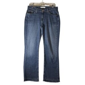 Levi's Women Jeans 529 Curvy Bootcut Med Wash Mid Rise Raw Hem Denim 12S 31/30